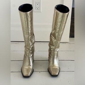Vince Camuto Boots Gold Foil